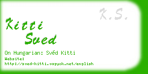 kitti sved business card