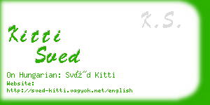 kitti sved business card